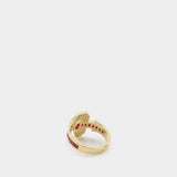 Bague Shield en or 18 ct, rubis et diamants