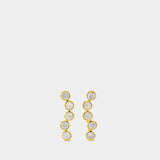 Boucles d'Oreilles Dorées avec des Zirconiums