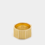 Bague Octagonal en Plaqué Or