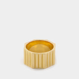 Bague Octagonal en Plaqué Or