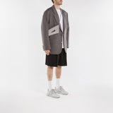Sac à bandoulière Distorted - Acne Studios - Cuir - Gris Clair