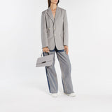 Sac À Bandoulière Distortion - Acne Studios - Cuir - Gris Clair