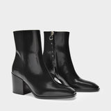 Bottines Leandra en Cuir Noir