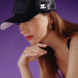 Boucles d'Oreilles Ada Large en Laiton Argenté