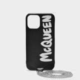 Coque de Téléphone Noire avec Chaîne