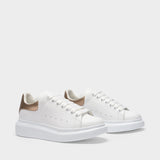 Sneakers Oversized - Alexander Mcqueen - Cuir - Blanc/Rose Gold