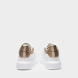 Sneakers Oversized - Alexander Mcqueen - Cuir - Blanc/Rose Gold
