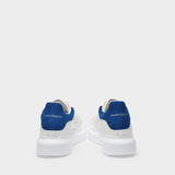 Sneakers Oversized - Alexander Mcqueen - Cuir - Blanc/Bleu Paris