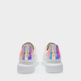 Sneakers Oversized - Alexander Mcqueen - Cuir - Blanc/Holographique