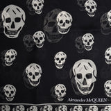 Écharpe Ca Skull 104X120 - Alexander Mcqueen - Laine - Noir/Ivoire