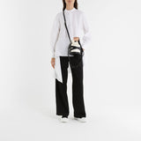 Sac Soft Curve en Cuir Beige et Noir