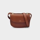 Sac Mini Geneve On Strap Noisette en cuir de veau lisse