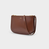 Sac Sarah en Cuir Lisse Noisette