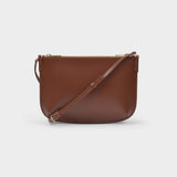 Sac Sarah en Cuir Lisse Noisette