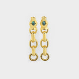 Boucles d'Oreilles Tao en Métal Doré