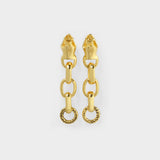 Boucles d'Oreilles Tao en Métal Doré