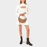 Sac Disc 30 en Cuir Beige