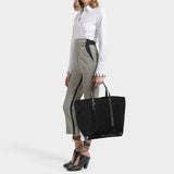 Cabas L + Zippé en Toile Noire et Sequins