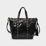 Sac Zippy Pm en Cuir Craquelé Noir