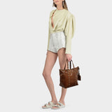 Sac Zippy Pm en Cuir Craquelé Marron