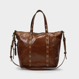 Sac Zippy Pm en Cuir Craquelé Marron