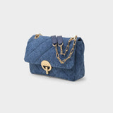 Sac Hobo Moon Mm - Vanessa Bruno - Cuir - Indigo