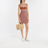Sac Hobo Moon Raphia Pm - Vanessa Bruno - Raphia - Naturel