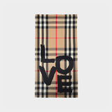Echarge Half Mega Love en Cachemire - Motif check
