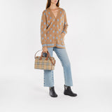 Sac Bowling - Burberry - Cuir - Beige