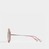 Lunettes de Soleil en Bio Injection Rose