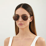 Lunettes de Soleil en Métal Doré