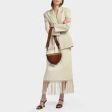 Sac Hobo Saddle - Chylak - Cuir Embossé Croco - Caramel Glossy