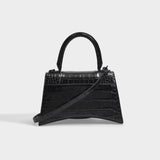 Sac À Main Hourglass S - Balenciaga - Cuir - Noir