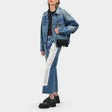 Portefeuille Hourglass sur chaine en Cuir Noir