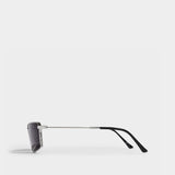 Lunettes de Soleil en Métal Argenté