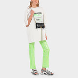 Sac Hour Wallet en Cuir Brillant Embossé Crocodile Noir