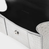 Sac À Main Hourglass Xs - Balenciaga - Cuir - Argenté