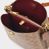 Sac Hobo Willow Bucket - Coach - Toile - Tan Rust