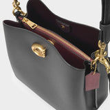 Sac Hobo Willow Bucket - Coach - Cuir - Noir