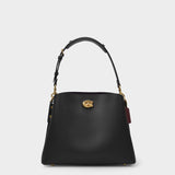 Sac Willow Shoulder - Coach - Cuir - Noir