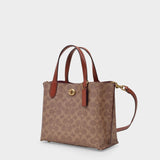 Tote Bag Willow Tote 24 - Coach - Toile - Tan Rust