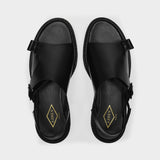 Sandales Type 140 en Cuir Noir
