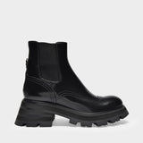 Bottines Upper and Ru en Cuir Noir