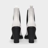 Bottes en Cuir Blanc