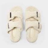 Sandales Hybrid en Shearling Beige