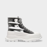 Bottines Tread Slick en Cuir Argenté