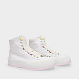 Sneakers Deck High en Toile Blanche