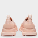 Baskets Tread Slick Low en Cuir Rose
