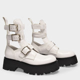 Chaussures Platform en Cuir Blanc