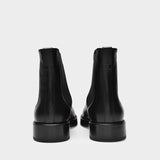 Bottines Stef Chelsea en Cuir Noir